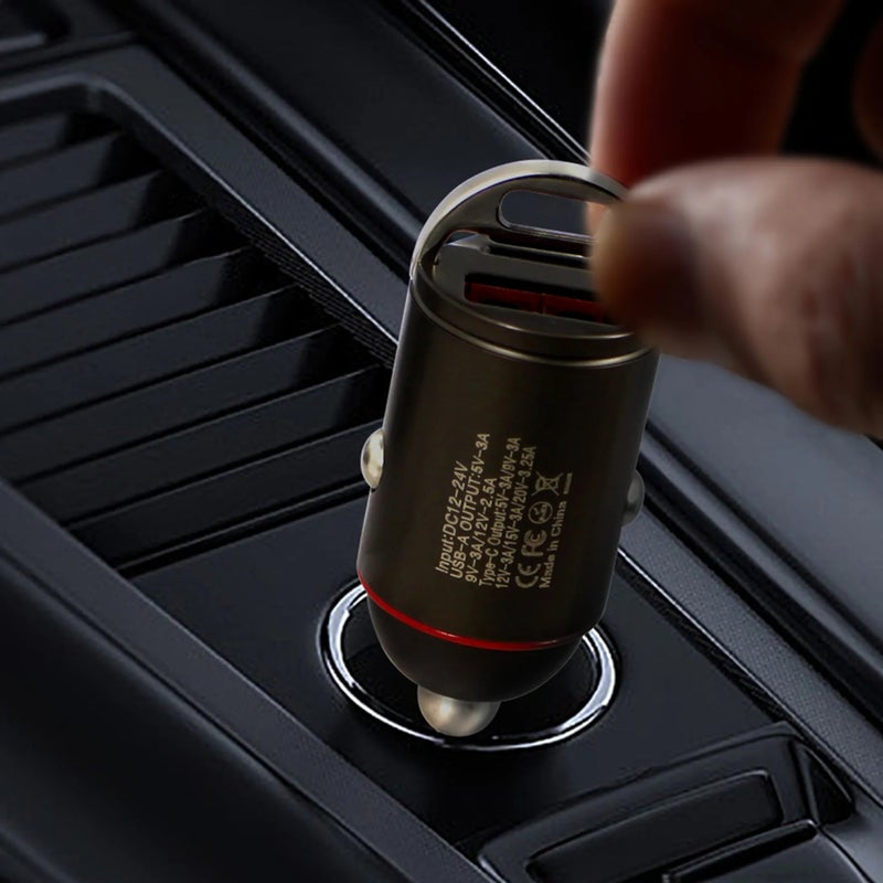 Bluejw GaN 65W USB C Car Charger, Super Mini PD Fast Charging, Dual Port (Type C + USB A), Full Metal Body, Automobile Adapter for iPhone/Samsung/Laptop - Image 5